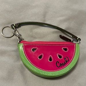 Coach Watermelon Coin Purse with Key Ring